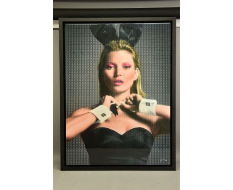 NICK HOLDSWORTH (BRITISH CONTEMPORARY) 'NOUGHTIES PLAYBOY', a portrait of Kate Moss, signed limited edition print, 33/95 with