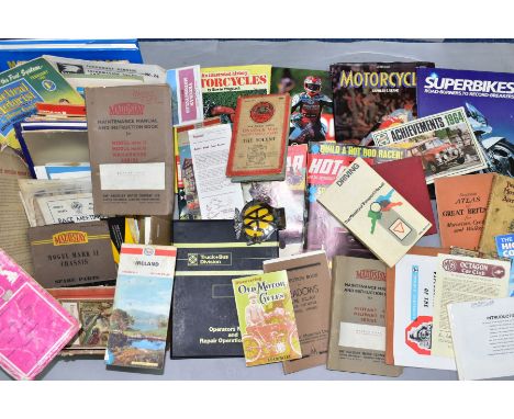 A QUANTITY OF ASSORTED MOTORING EPHEMERA, to include a quantity of Maudslay lorry Maintenance Manuals &amp; Instruction Books