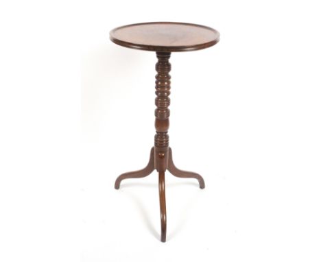 A mid 19th Century circular tray top mahogany tripod table 38cm diameter