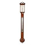 Y A REGENCY MAHOGANY MERCURY STICK BAROMETER BERRINGER