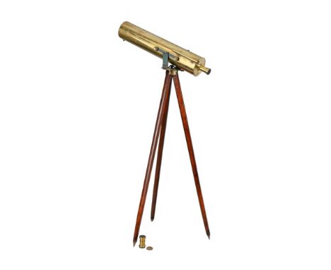 A RARE GEORGE III BRASS 6 INCH GREGORIAN REFLECTING TELESCOPEW. AND S. JONES, LONDON, CIRCA 1795The 33 inch body tube with st