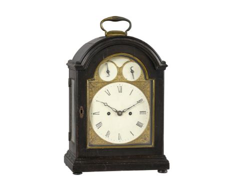 A GEORGE III EBONISED TABLE/BRACKET CLOCK WITH TRIP-HOUR REPEATINDISTINCTLY SIGNED FOR WALEY, LONDON, CIRCA 1800The five pill