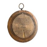 A RARE LACQUERED BRASS TABLE WEATHER FORECASTING CALCULATOR