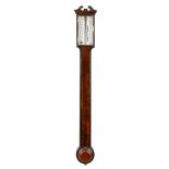 Y A GEORGE IV MAHOGANY MERCURY STICK BAROMETER