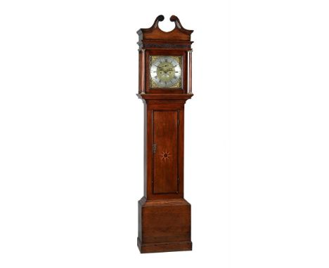 A GEORGE III PARQUETRY DECORATED OAK EIGHT-DAY LONGCASE CLOCKEDWARD BILBIE, CHEWSTOKE, CIRCA 1760The four pillar rack and bel