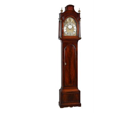 A GEORGE III FIGURED MAHOGANY EIGHT-DAY PRECISION LONGCASE CLOCKRCHARD WEBSTER, LONDON, CIRCA 1780The five pillar rack and be