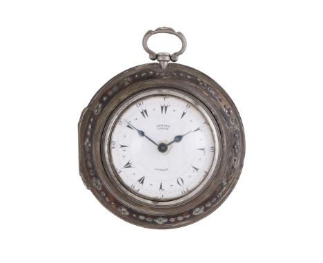 A REGENCY SILVER AND TORTOISHELL TRIPLE-CASED VERGE POCKET WATCH FOR THE MIDDLE EASTERN MARKETEDWARD PRIOR, LONDON, 1816The g