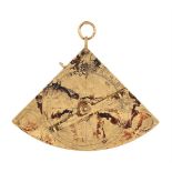 AN ISLAMIC ENGRAVED BRASS QUADRANT