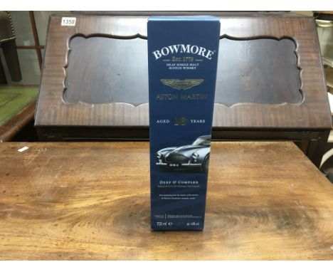 A bottle of Bowmore single malt scotch whisky, aged 18 years, Aston Martin edition. 70cl.