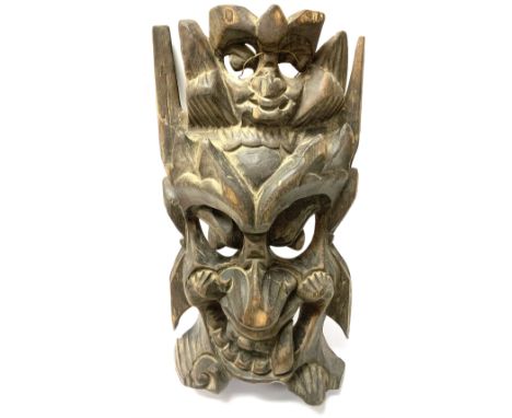 A vintage tribal mask, 38cm.
