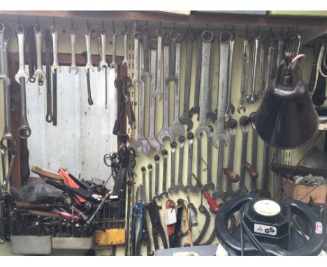 A large collection of mechanics spannerâ€™s and tools most imperial graduating sizes. (a lot)
