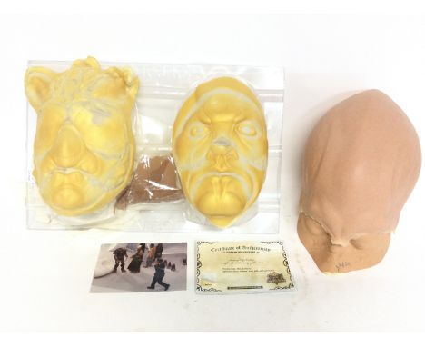Original Men in Black face and head production costume props with COA NO RESERVE