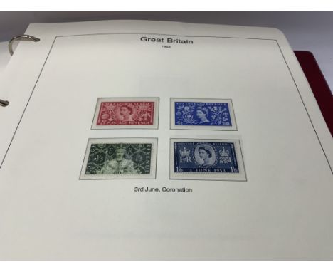 A collection of first day covers and stamps albums. To include The Great Britain Mint stamps 1953-1994. (D)