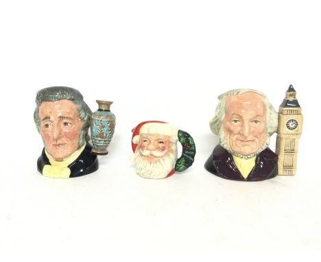 Ceramic Toby jugs including Sir Henry Doulton, Santa Claus & John Doulton. Postage cat D NO RESERVE