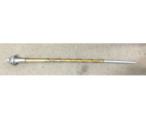 Military band masters made complete with chrome Finial, 134cm long approximately. postage cat D NO RESERVE