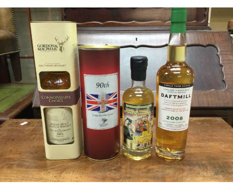 A 4 bottle collection consisting of the following, 1 Daftmill 2008 Summer Batch Release, single malt scotch whisky aged 11 ye