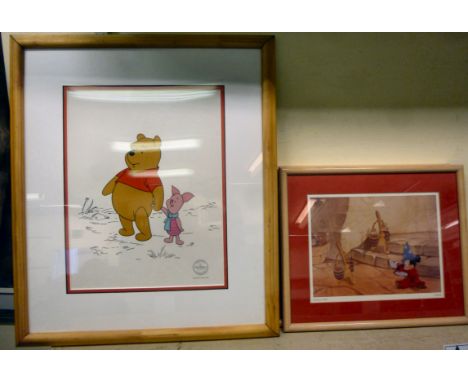 A Walt Disney Company Limited Edition print  'Best Friends' (Winnie The Pooh and Piglet Too)  13'' x 10'' in a pine frame wit