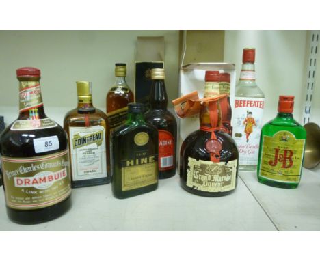 Bottled spirits: to include Cognac, Gin, Contreau and Black Label whiskey        TOS8