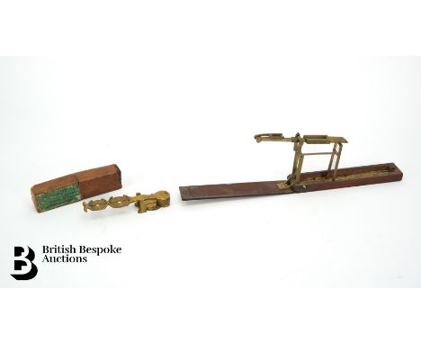 Harrison Improved Sovereign Balance - Set of Victorian brass full and half sovereign scales in the original box, together wit