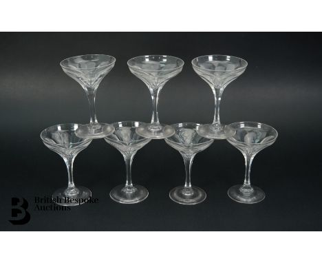 Seven vintage cocktail glasses/coup, circa 1930's.&nbsp;