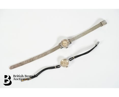 A lady's stainless steel Omega cocktail watch. The watch having 18mm case with a champagne face and baton markers, Omega move
