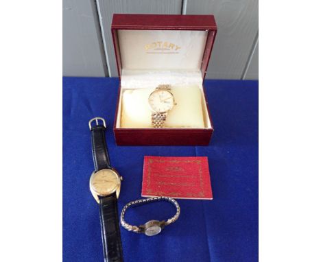 A ROTARY GENTS WATCH and other watches