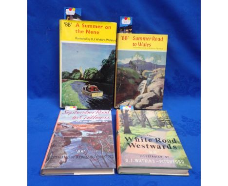 'BB' (DENYS WATKINS-PITCHFORD) FOUR 'ROAD' BOOKS all 1st with jackets, 'A summer on the Nene', 'Summer road to Wales', 'Summe
