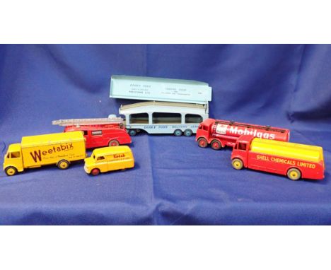 DINKY LOW LOADER, SHELL, WEETABIX, FIRE ENGINE ambulance, and others, good condition