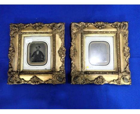 A PAIR OF AMBROTYPE PHOTOGRAPHS, IN ORIGINAL GILT FRAMES and mounts