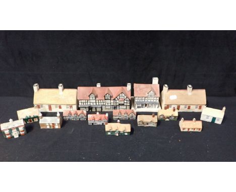 A COLLECTION OF W.H. GOSS SHAKESPEARE'S HOUSE MODELS Burns' cottage and others, various sizes (some a/f)
