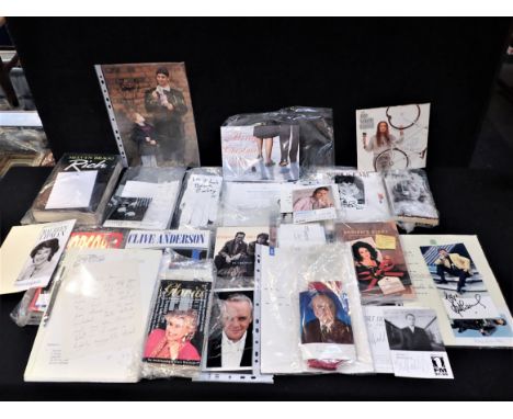 A QUANTITY OF CELEBRITY SIGNED BOOKS, PHOTOGRAPHS AND EMPHEMERA to inlude Prunella Scales, Petula Clark, Dawn French, Susan H