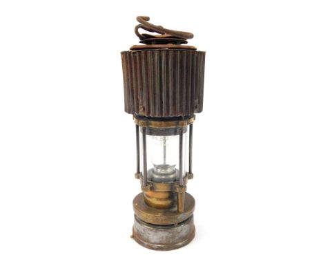 A Patterson Type HCP miner's lamp, 29cm high.