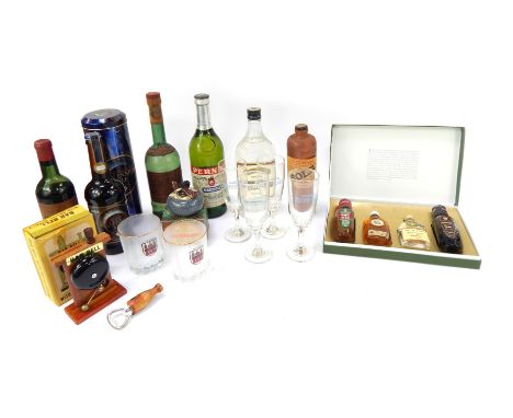 A group of alcohol, to include Jose Cuervo Tequila, Chateau Pomeys 1949 wine, Millennium ale, and other related ephemera, to 