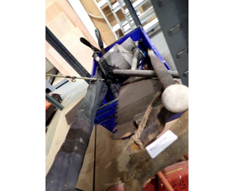 Mixed items including tools and fishing rods. Not available for in-house P&amp;P 