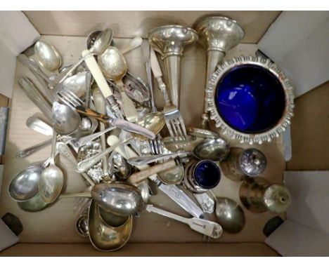 A collection of mixed silver plate, mainly flatware. Not available for in-house P&amp;P 