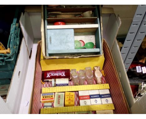 Selection of mixed collectables to include vintage cigarette boxes and Victory V store display. Not available for in-house P&
