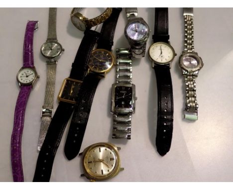 Mixed ladies and gents wristwatches including Rotary. UK P&amp;P Group 2 (£20+VAT for the first lot and £4+VAT for subsequent