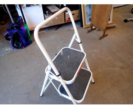 Two step, step ladder wit rubber tread. Not available for in-house P&amp;P 