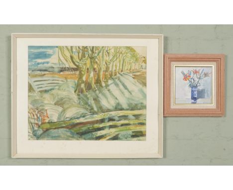 Two framed artwork by John Sprakes (British 1936), watercolour and pastel drawing (1980), signed and dated, frame size: 64x53