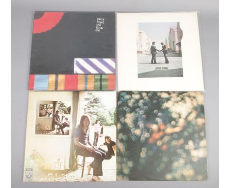 Pink Floyd, four vinyl LP's to include Ummagumma (SHDW 1 A-4), Obscured By Clouds (First Corrected Cut, SHSP 4020 B2), The Fi