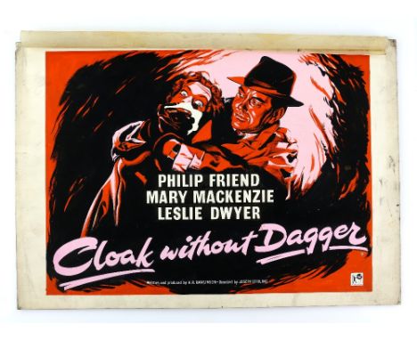 Cloak Without Dagger (1956) - Original hand painted poster artwork, directed by Joseph Stirling, this for the British Quad, o