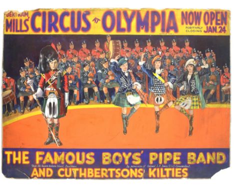 Bertram Mills' Circus - 'The Famous Boys' Pipe Band and Cuthbertsons Kilties from the Queen Victoria School Dunblane', origin