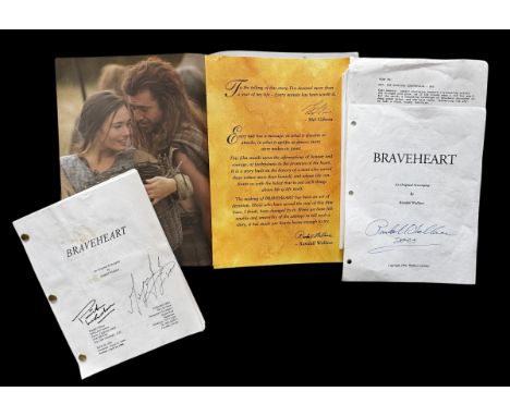 Braveheart Movie collection. Patrick McGoohan and Randall Wallace 2003 signed Screenplay. Original Screenplay by Randall Wall