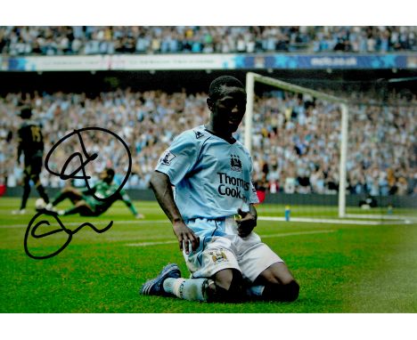 Football Shaun Wright Phillips signed 12x8inch colour photo pictured while playing for Manchester City.