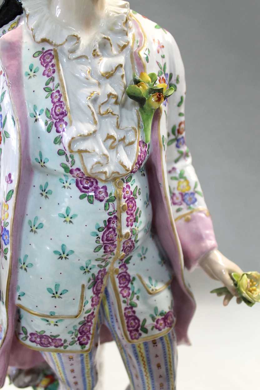 A pair of 19th century German porcelain figurines, in - Cheffins Fine Art