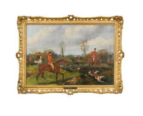 Tracking the Scent, Over the Stream, Jumping over a fence, The Kill oil on panel (4) 36 x 49.6 cmFootnote: Provenance: Sotheb
