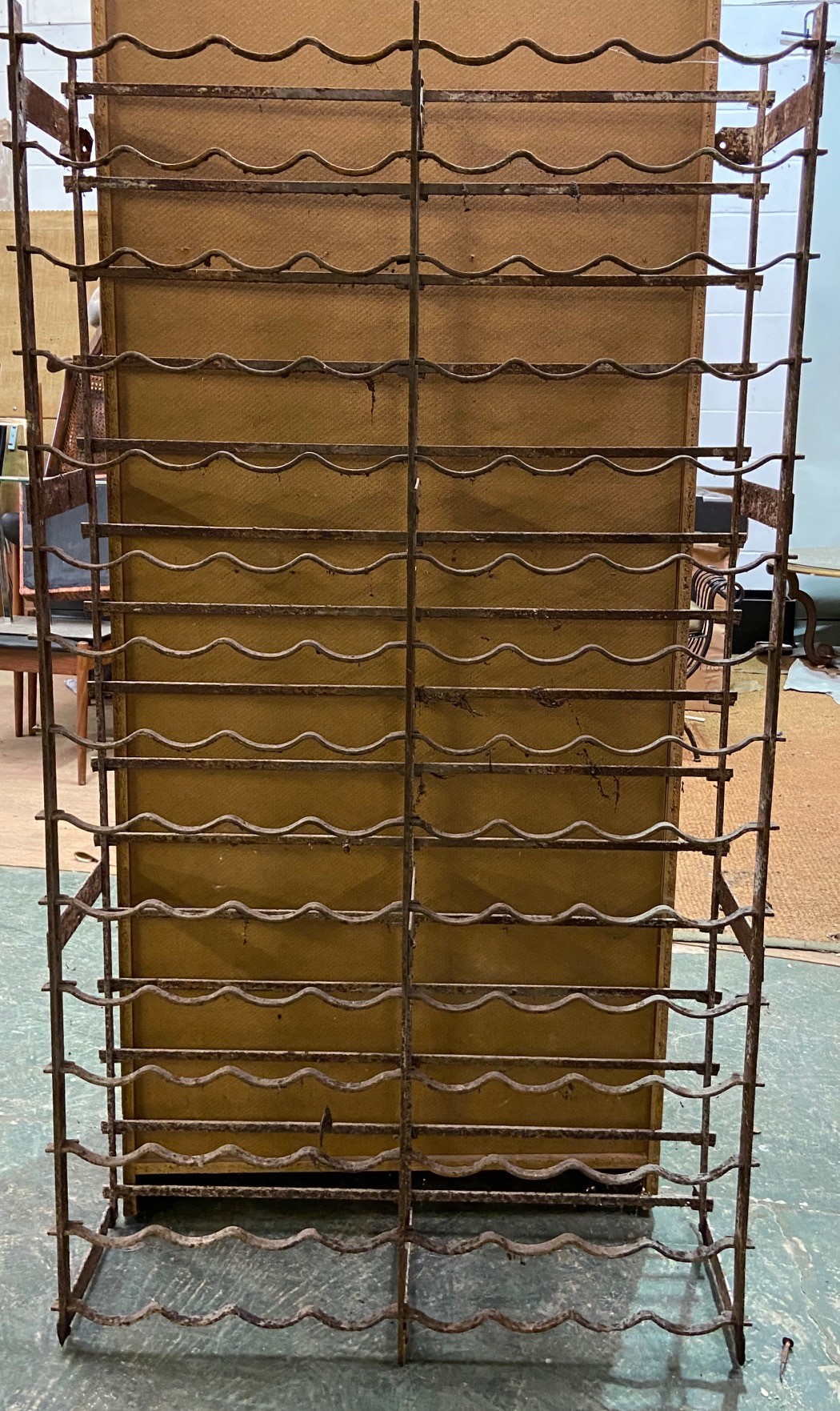 Two 19th century wrought iron wine racks, in Cheffins Fine Art