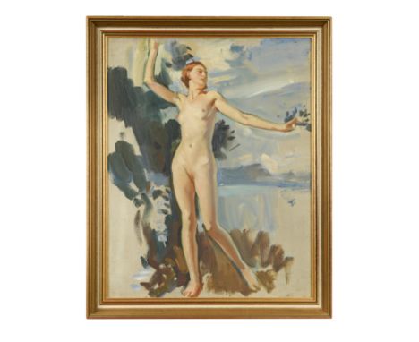 ‘Study against trees’ titled and inscribed to the reverse 'W G de Glehn RA' oil on canvas 60 x 47cmCondition report: Oil on c