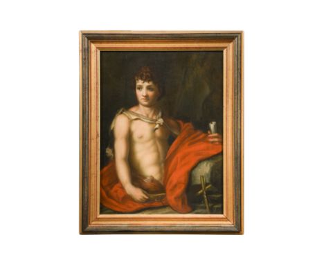 St John the Baptist oil on canvas laid onto panel 28.5 x 21 cmFootnote: The original by Andrea del Sarto is in Palazzo Pitti,