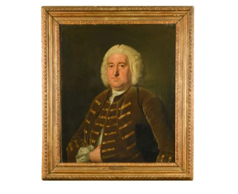 Portrait of a gentleman, said to be George Arnold, seated half-length, in a brown velvet coat oil on canvas 75 x 62cmFootnote